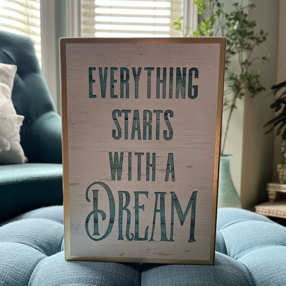 Ashland Gold, Teal/Green, and Orange Tabletop or Wall Inspirational Frame